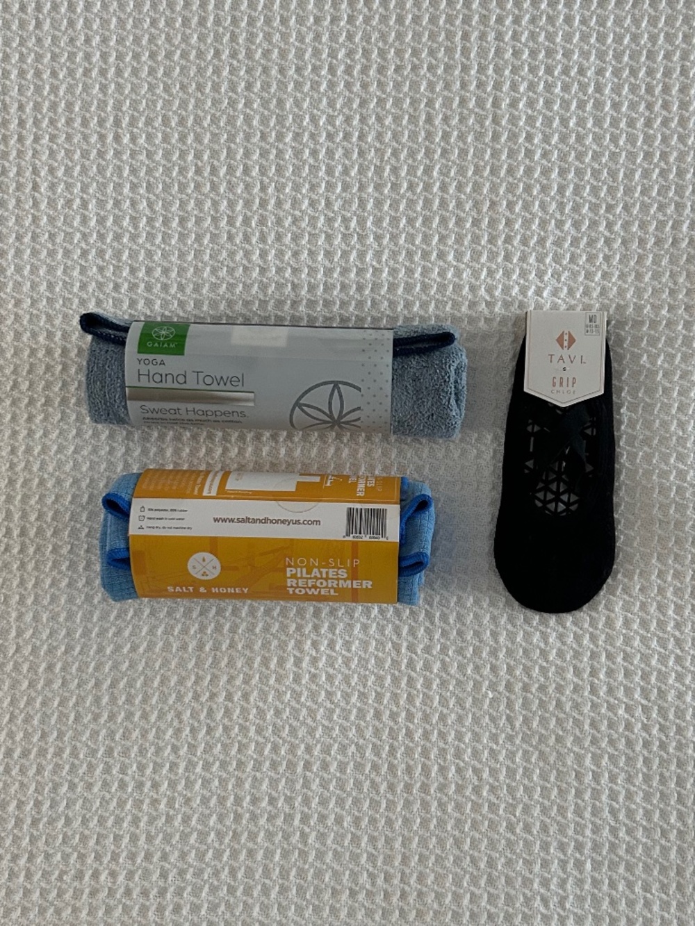 3 Piece Pilates Bundle - Reformer Towel, Hand Towel & Socks